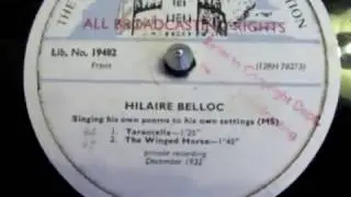 Hilaire Belloc - Singing His Own Poems - 78 rpm - Rare