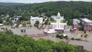 Montpelier, Vermont's state capital, completely flooded after historic storm