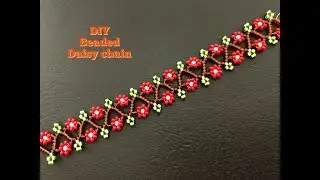 Beaded Daisy Chain.. DIY Beaded Bracelet. Daisy Chain Necklace