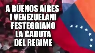 IN ARGENTINA I VENEZUELANI FESTEGGIANO LA CADUTA DI MADURO