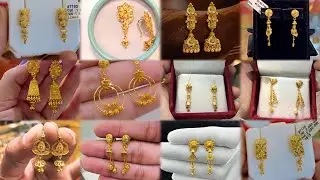 #2026 New Design 1gram Gold Earring Designs for Women ||Gold Hoop Earrings Design ||Tops Designs