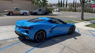 2023 Chevrolet Corvette C8 1LT Rapid Blue with top off