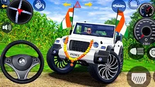 Modified Mahindra Thar Car Games: Indian White Cars (Gadi Wala Game) -Car Game Android Gameplay 2026