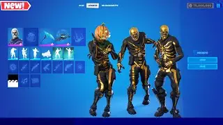 Fortnite NEW GOLDEN SKULL TROOPER Skin EARLY Showcase & Gameplay ! (Fortnitemares 2021 Skin)