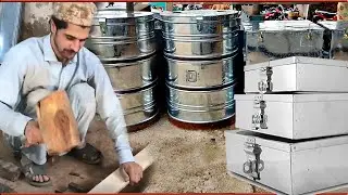 Amazing Skills of Making Metal Trunk | How Trunk are Made in Factory | Storage Trunk Making Process