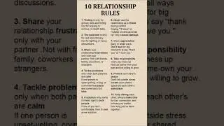 10 Relationship Rules Everyone Should Follow ❤️&zwj;🔥 #love