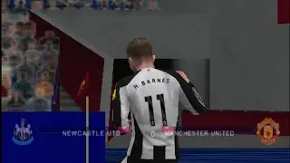 New Castle vs Manchester United - Barnes Goal | English Premier League | PES Android