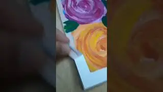 Abstract flowers in my acrylic pad #abstractart #painting #floralpainting #acrylicpainting