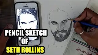 PENCIL SKETCH OF SETH ROLLINS| SETH ROLLINS WON ROYAL RUMBLE 2019 | ARTIST AMIT