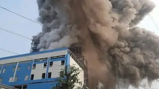 Live Video of Ntpc Unchahar Boiler blast in  Up Unchahar ntpc
