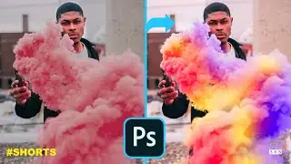 How I use easy technic to change Bomb Color in Photoshop #Shorts