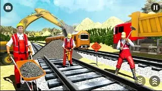Railroad Tunnel Train Construction Simulator Game | Construction Simulator 2024(Santu Vai Gaming)