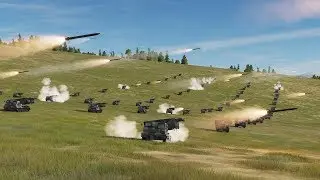 64x MLRS MISSILE STORM - DCS World 2.5 (4K Gameplay)