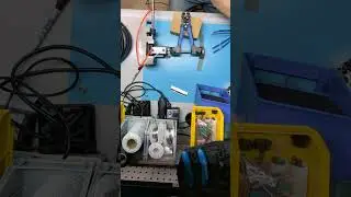 Pneumatic adapter for handheld wire stripper.