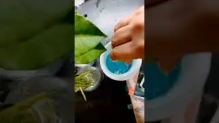 blue pea flowers tea meets lemon..!!