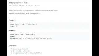 #14 Solving The Longest Common Prefix in Python