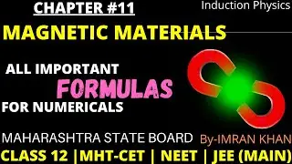 Important Formulas | Chapter-11| Magnetic Materials | Class12 | HSC board | Induction Physics