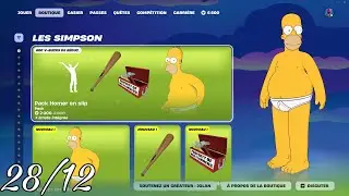 Retour Du Skin Homer En Slip !! Boutique Fortnite Du 28 D&eacute;cembre 2025 !