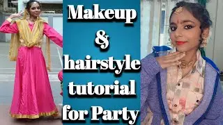 💞Party makeup & hairstyle tutorial #makeup #youtube #stylonitymakeuptutorial