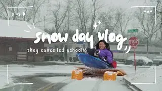 THEY CANCELLED SCHOOL | snow day vlog: sledding + friends + wawa