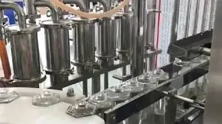 Automatic 6 head sesame oil filling push on press capping machine