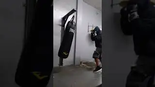 Boxing practice on your right cross