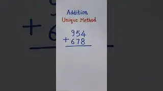 Unique method of Addition || maths trick || #maths #mathstrick #trick #quickmathtrick