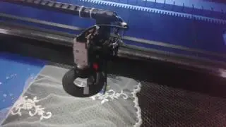 diy: how to cut flower on wedding dress in CCD camera CO2 laser cutting machine?