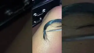 Making lashes from an old wig#lashes #humanhairwig #wig #diy
