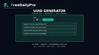 How to Generate UUID Free Online Random Unique Keys | FreeDailyPro.com