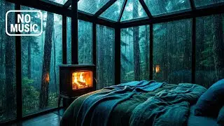 FIREPLACE & RAIN SOUNDS 8 HOURS (NO ADS)🔥🌧️ Cozy Room Atmosphere for Deep Sleep &bull; No Music &bull; 4K