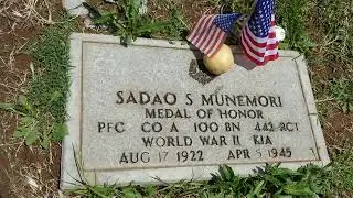 Sadao Munemori Grave Evergreen Cemetery Los Angeles California USA June 3, 2023 Medal of Honor Recip