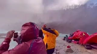 Unseen phenomenon (cloud avalanche) in Nepal | On the eastern wall of the Everest mountain range