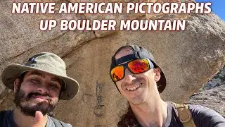 Native American pictographs up boulder mountain 