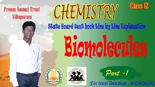 Biomolecules part 1 | Tamil Explanation | State Board | NEET | JEE | Chemistry | TNSCERT | 12th Chem