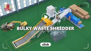 Bulky Waste Shredder  Large Garbage Recycling Production Plant for Sofa Mattress Furniture