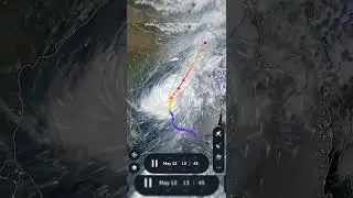 Cyclone Mocha track by windy and IMD model.
