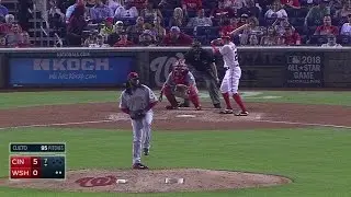 CIN@WSH: Cueto does the shimmy as he delivers a pitch
