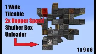 1 Wide Tile-able 2x Speed Shulker Box Unloader | Minecraft