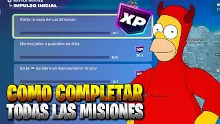 COMO COMPLETAR TODAS LAS MISIONES DE IMPULSO INICIAL DE LOS SIMPSONS EN FORTNITE