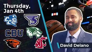 CBU-Utah Valley, CCSU-Stonehill, Oregon St-WSU 1/4/2024: Three Free NCAAB Picks from David Delano