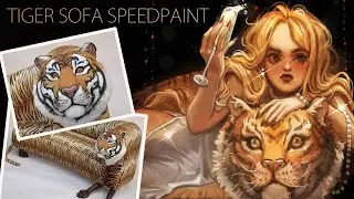 Tiger sofa speedpaint