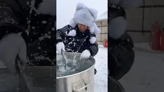 How do chinese freeze their food #people #china #learning #earth