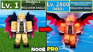Beating Blox Fruits as Hawks! Level 0 to Max Level Full Human v4 Awakening Noob to Pro Blox Fruits!