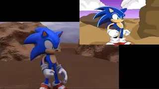 Sonic: Nazo Unleashed 3D Act 1 - Comparison