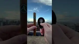 Smoking Tasty Cigar on Rooftop with City View🔥💨🌆 #cigar #asmr