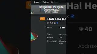 Roblox creates Holi Hai Head (Now off sale) #shorts