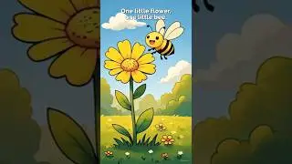 One Little Flower, One Little Bee 🌸  Cute Kids Counting Song #Shorts