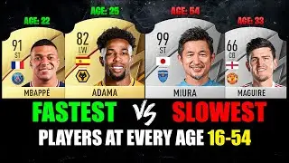 FIFA 22 | FASTEST/SLOWEST PLAYERS AT EVERY AGE 16-54! 👀🔥 ft. Adama, Mbappe, Miura&hellip; etc