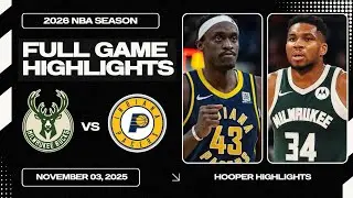 Milwaukee Bucks vs Indiana Pacers Full Game Highlights | Nov 3 | 2026 NBA Season